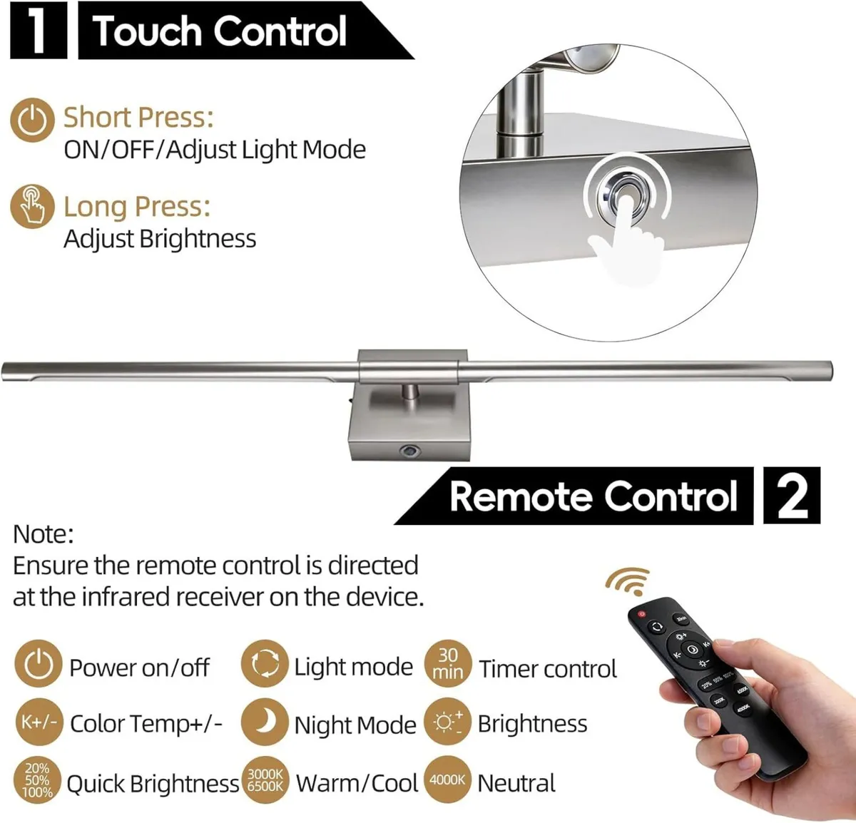 Rechargeable Wall Sconce Lights 2 Pack 10000mAh - Image 4