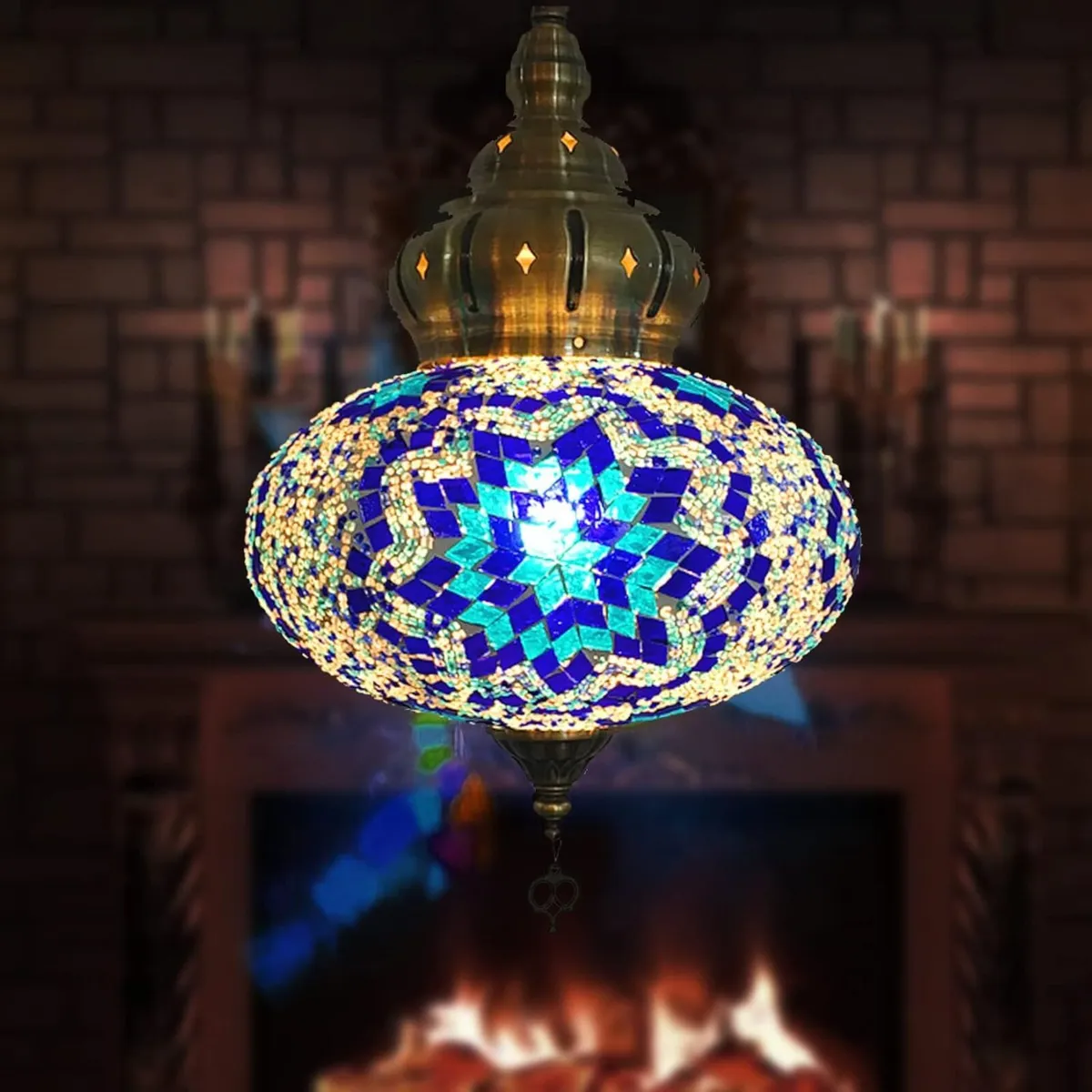 (12 Colors) Hanging Ceiling Mosaic Lamp Light - Image 3