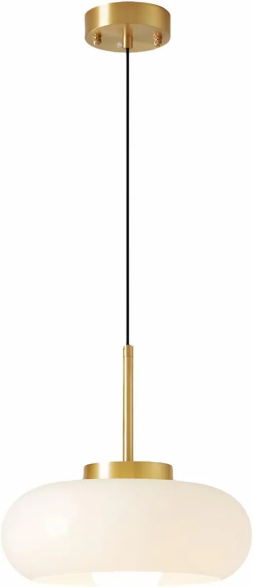 Modern Retro Pendant Light with Creamy White or - Image 1
