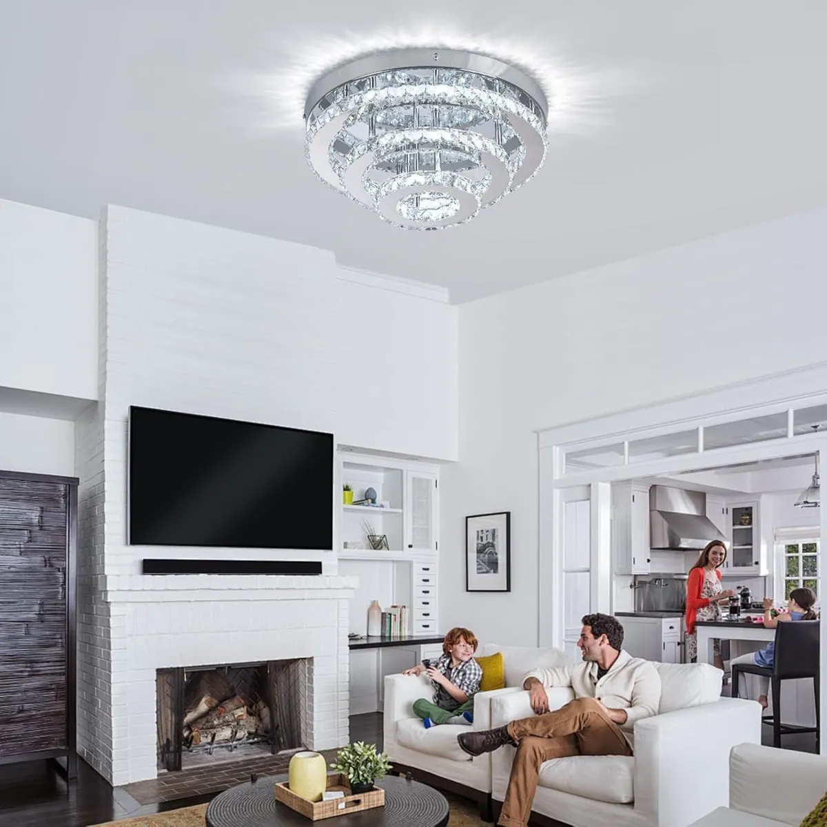 14 Crystal LED Chandelier Modern Ceiling Light - Image 3