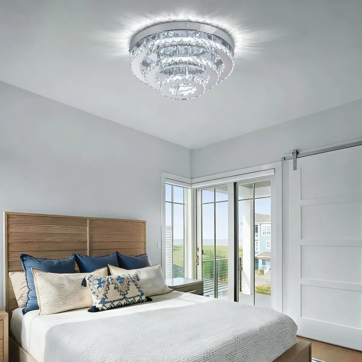 14 Crystal LED Chandelier Modern Ceiling Light - Image 2