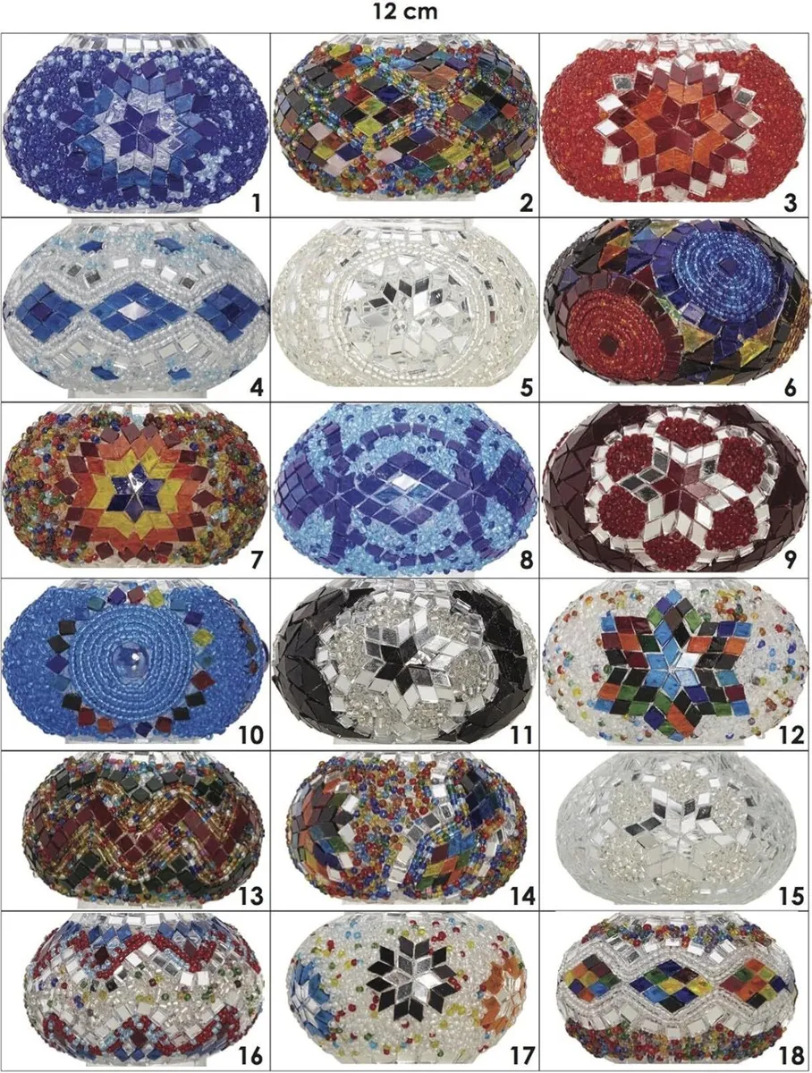 Turkish Moroccan Mosaic Glass Chandelier Lights - Image 3