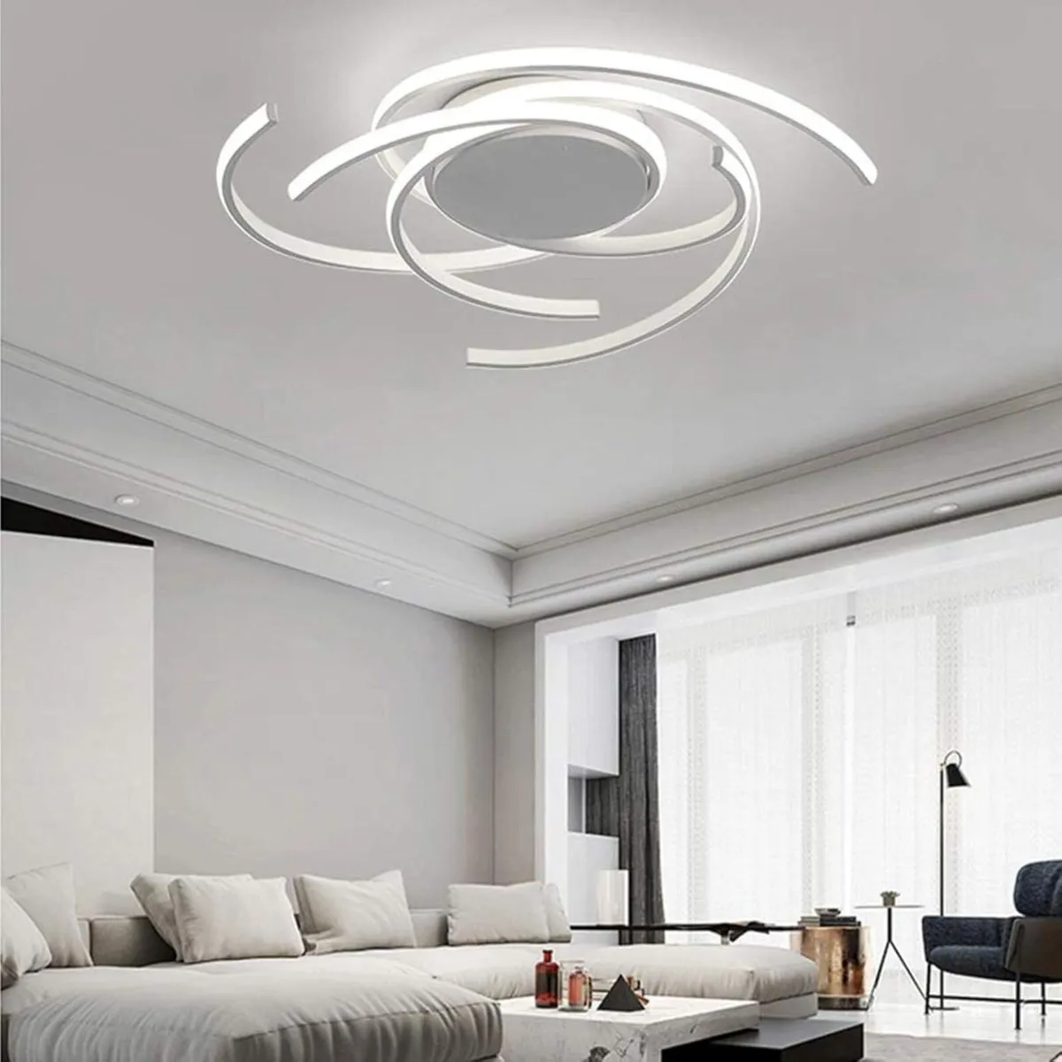 Modern LED Dimmable Ceiling Light with Remote - Image 4