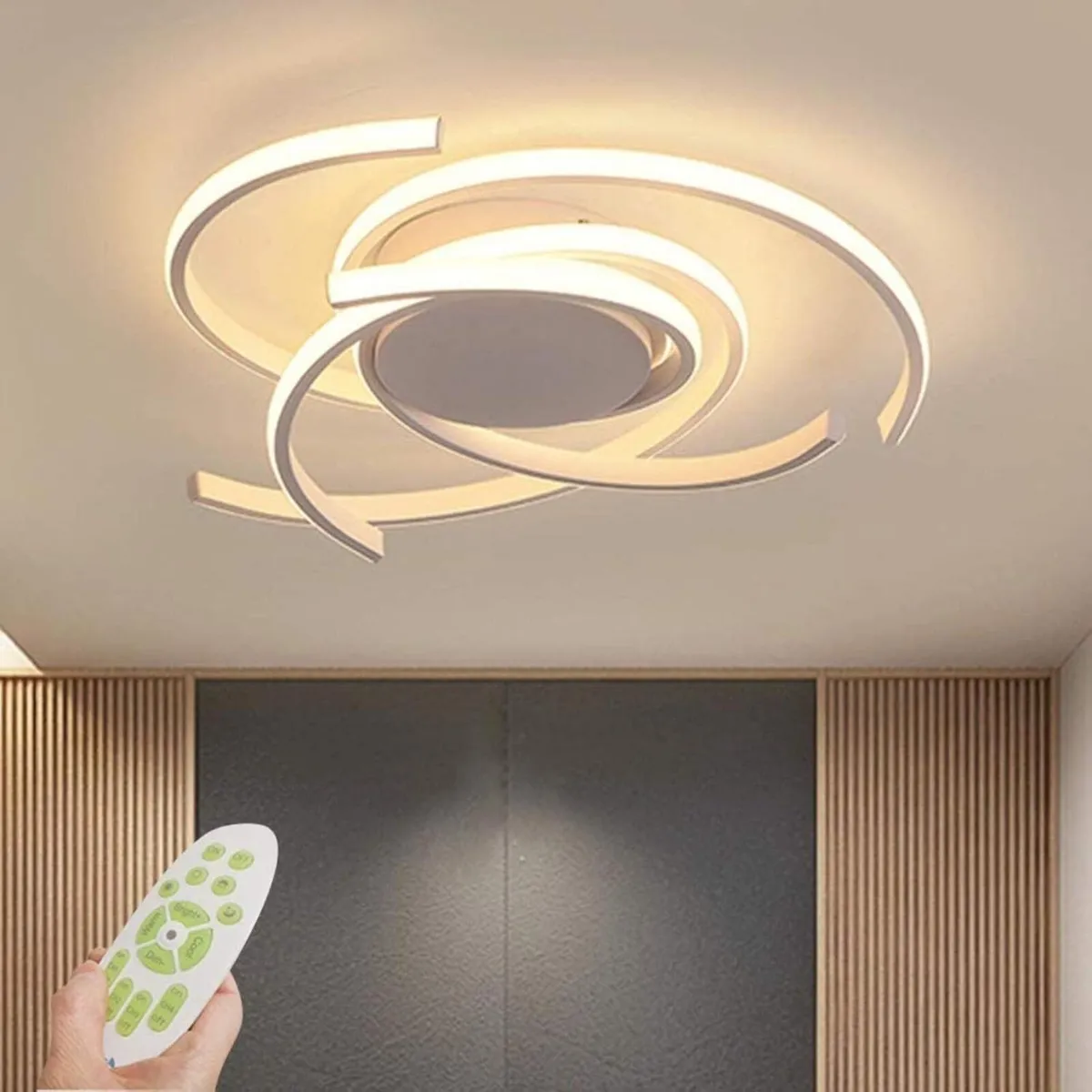 Modern LED Dimmable Ceiling Light with Remote - Image 1
