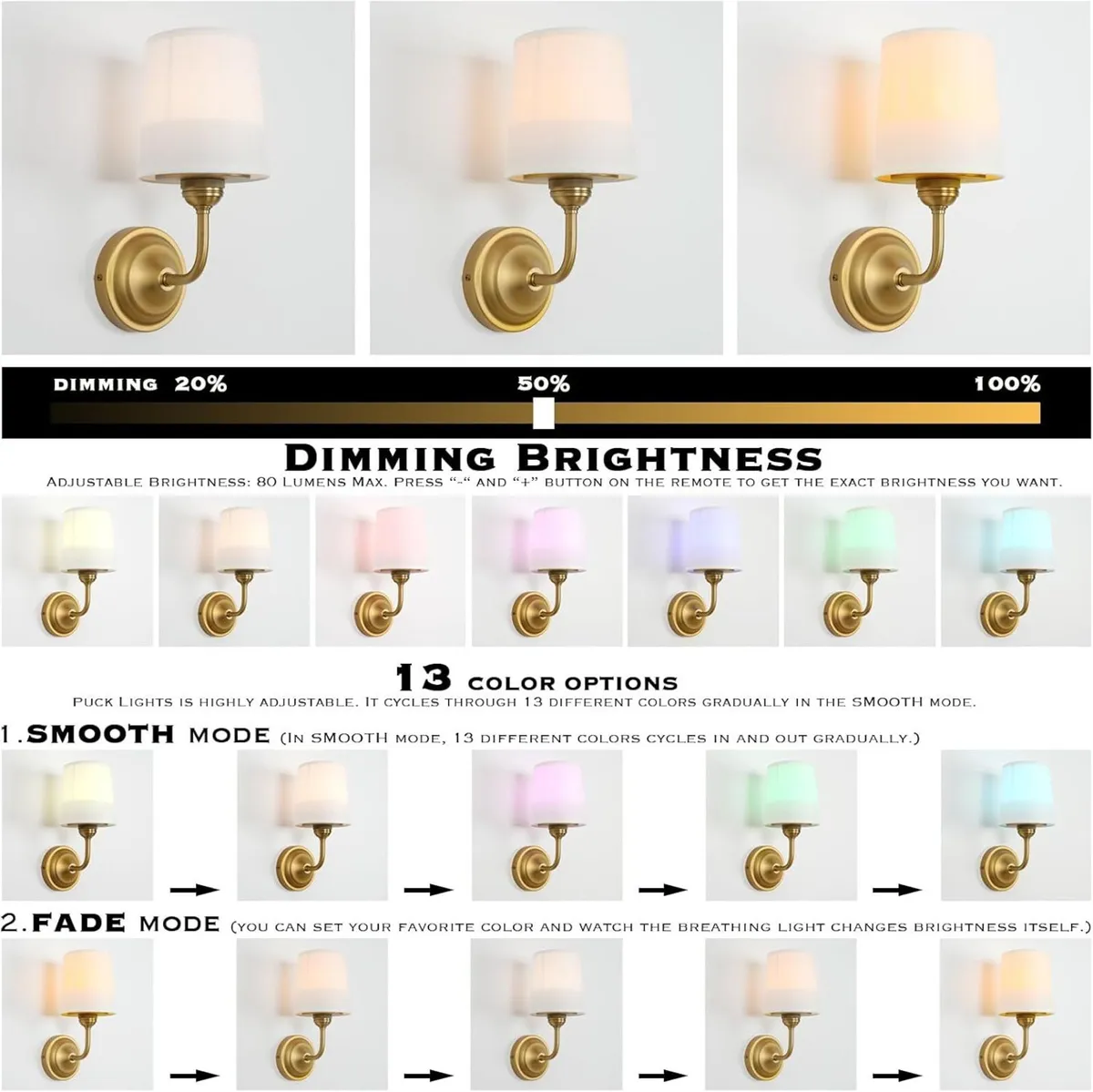 Vintage Gooseneck Battery Operated Wall Sconce - Image 4