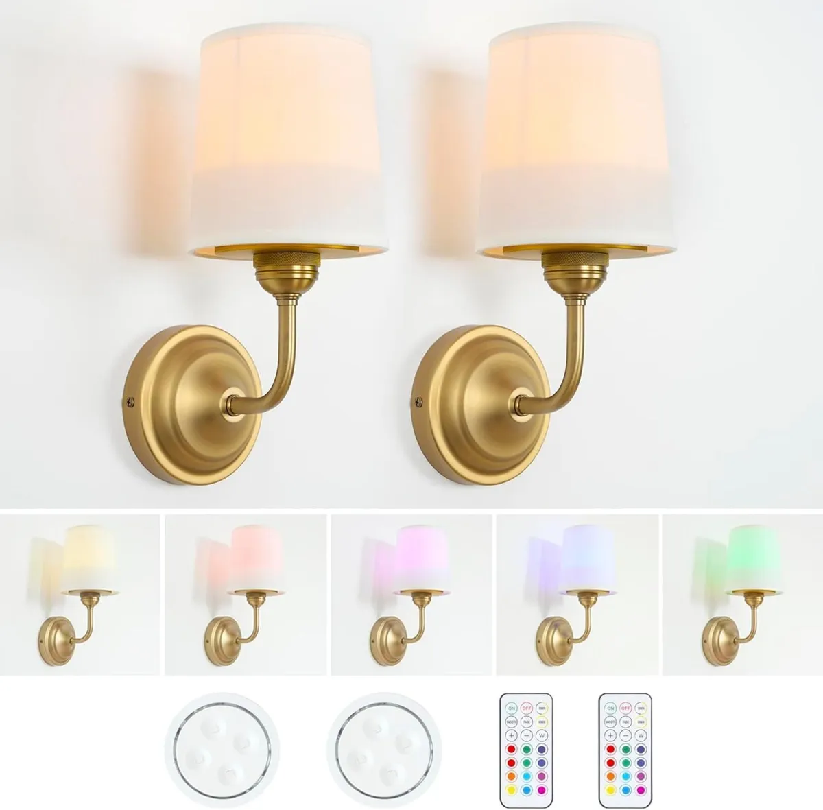 Vintage Gooseneck Battery Operated Wall Sconce - Image 1