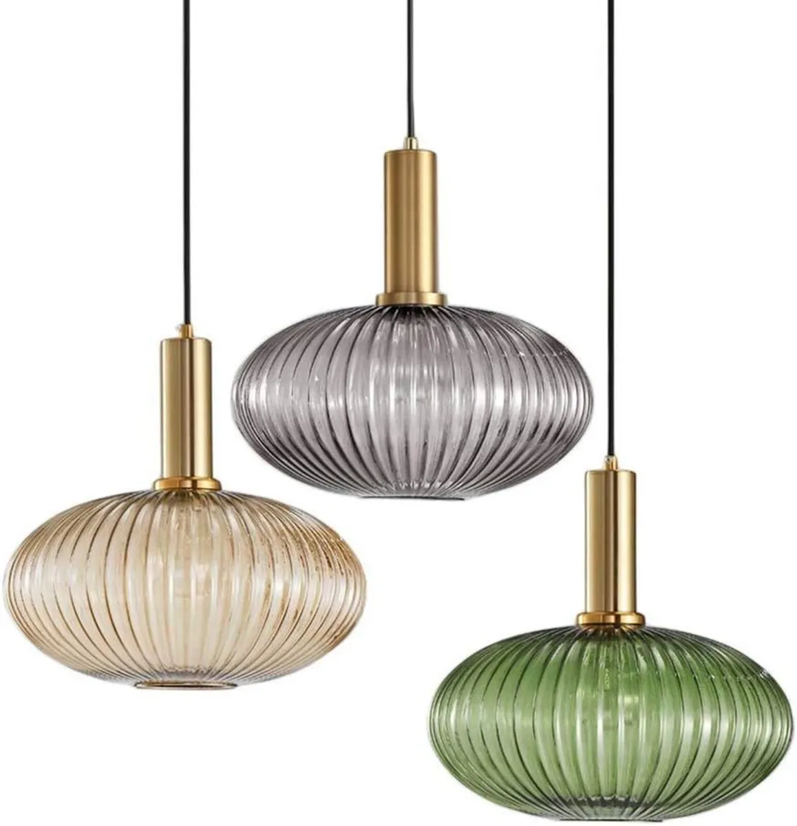 Modern Chandelier Light Gold Copper Pendant - Image 2