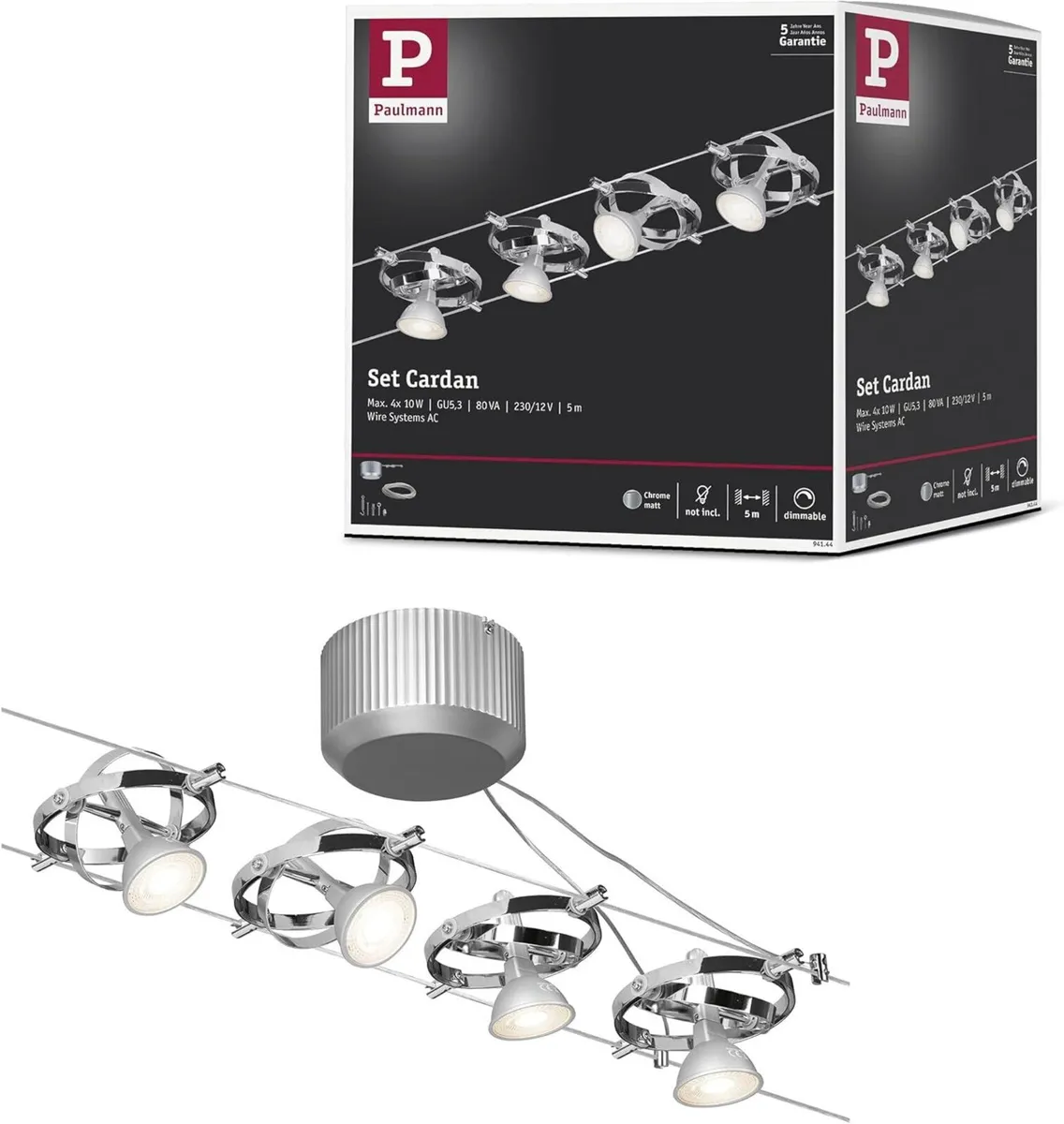 Cable Lighting System – Cardan Set Extendable Max - Image 1