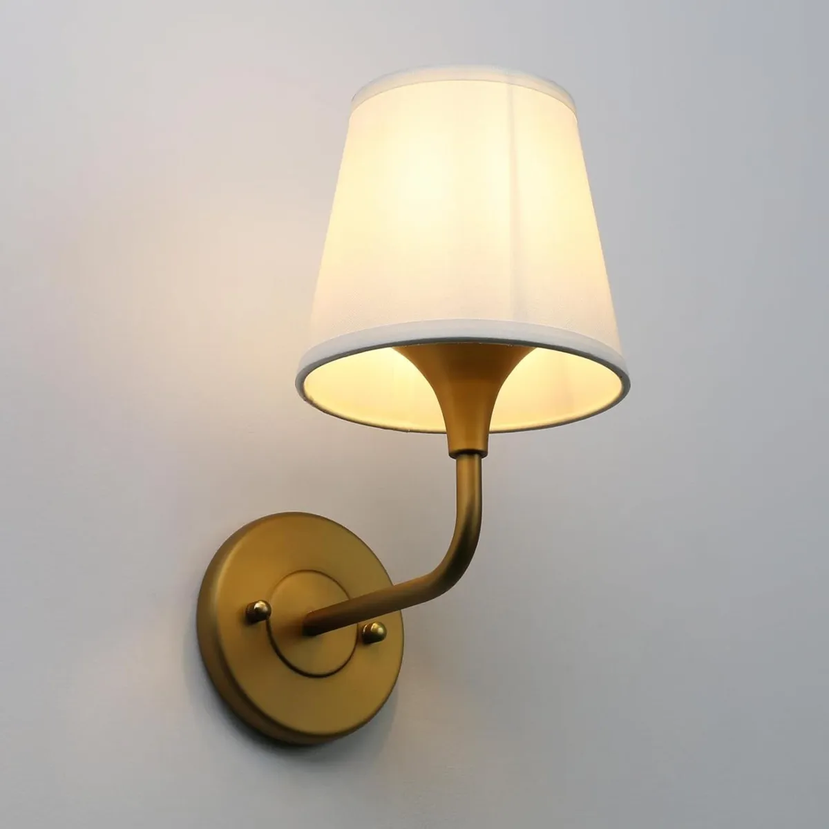 Set of 2 Fabric Wall Light Industrial Sconce with - Image 4