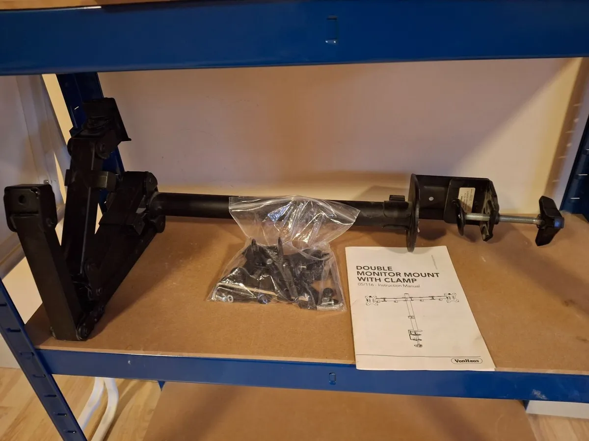 FREE double monitor mount with clamp - Image 1