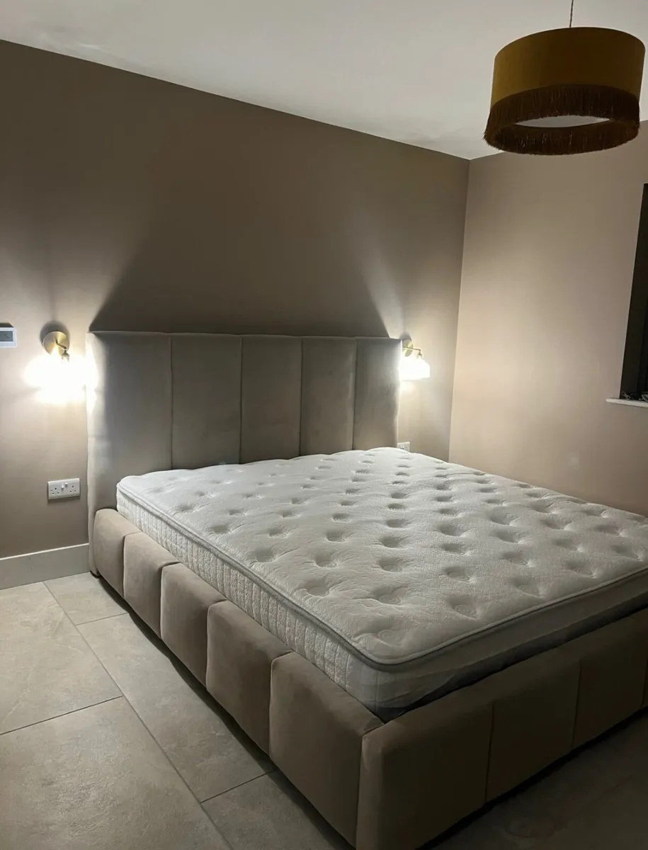 Super King bed frame in Beige - Image 2