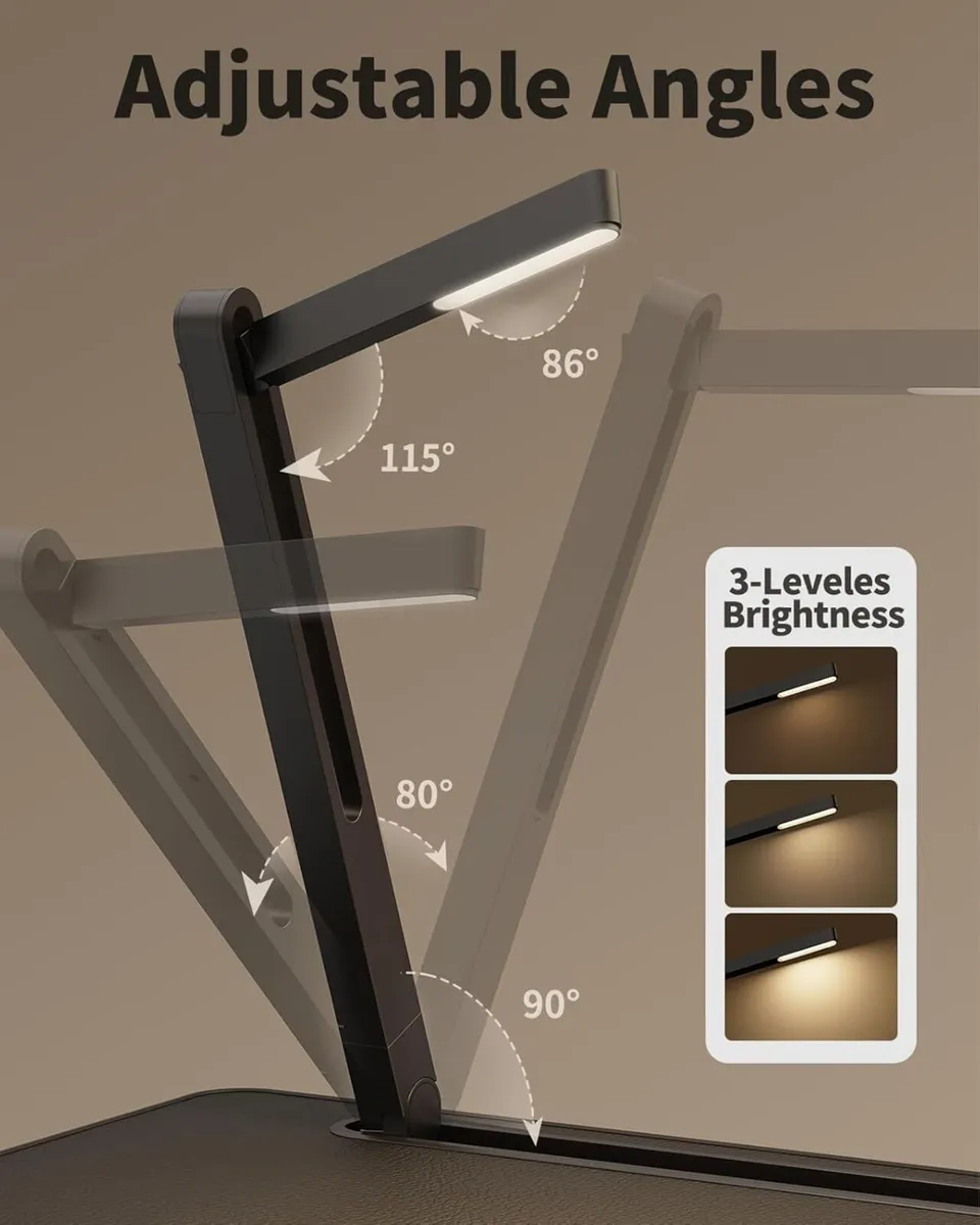 Laptop Table Lapdesk Bed Desk with 3 Modes LED - Image 2