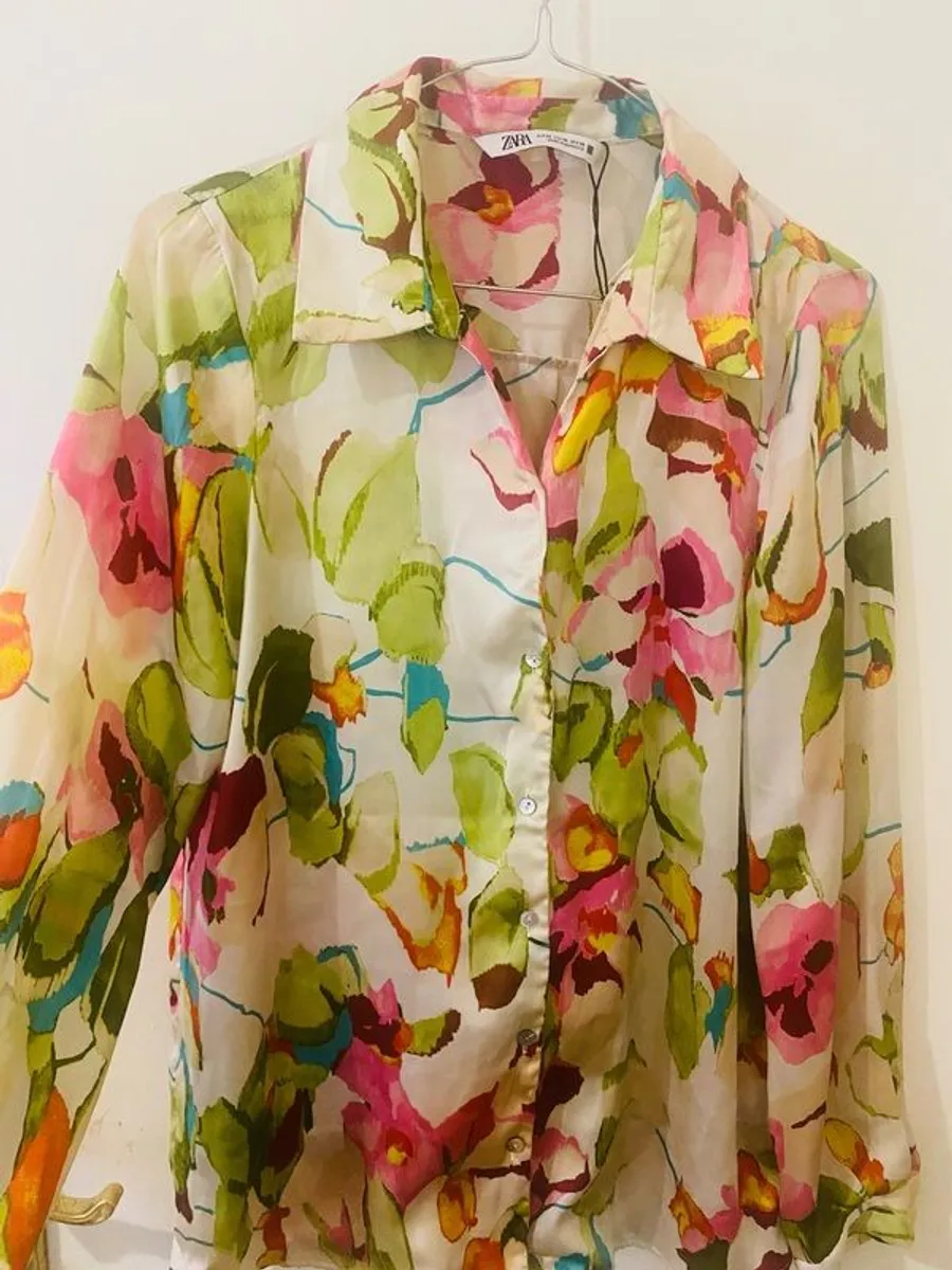 Zara  satin shirt - Image 1