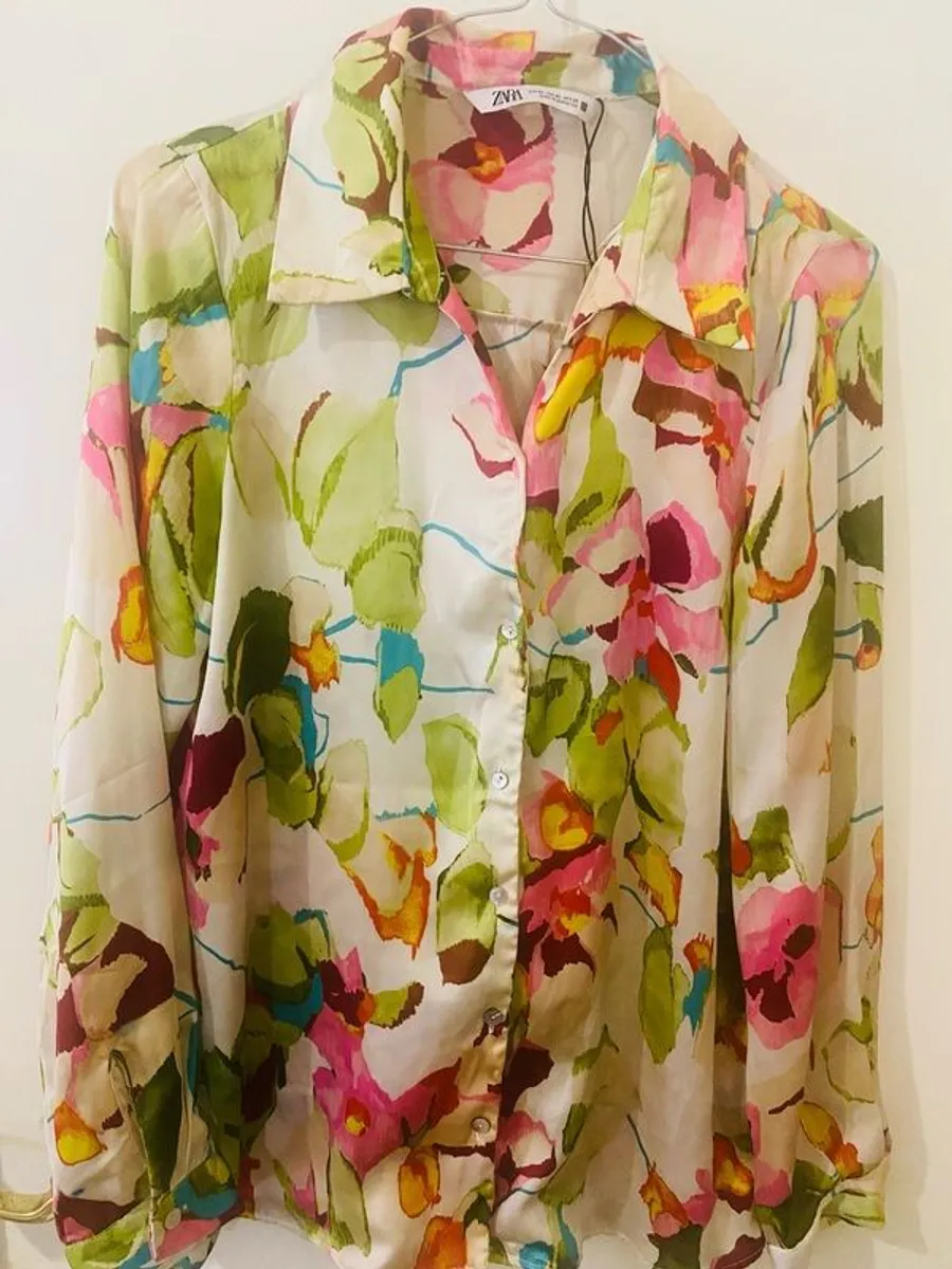 Zara  satin shirt - Image 3