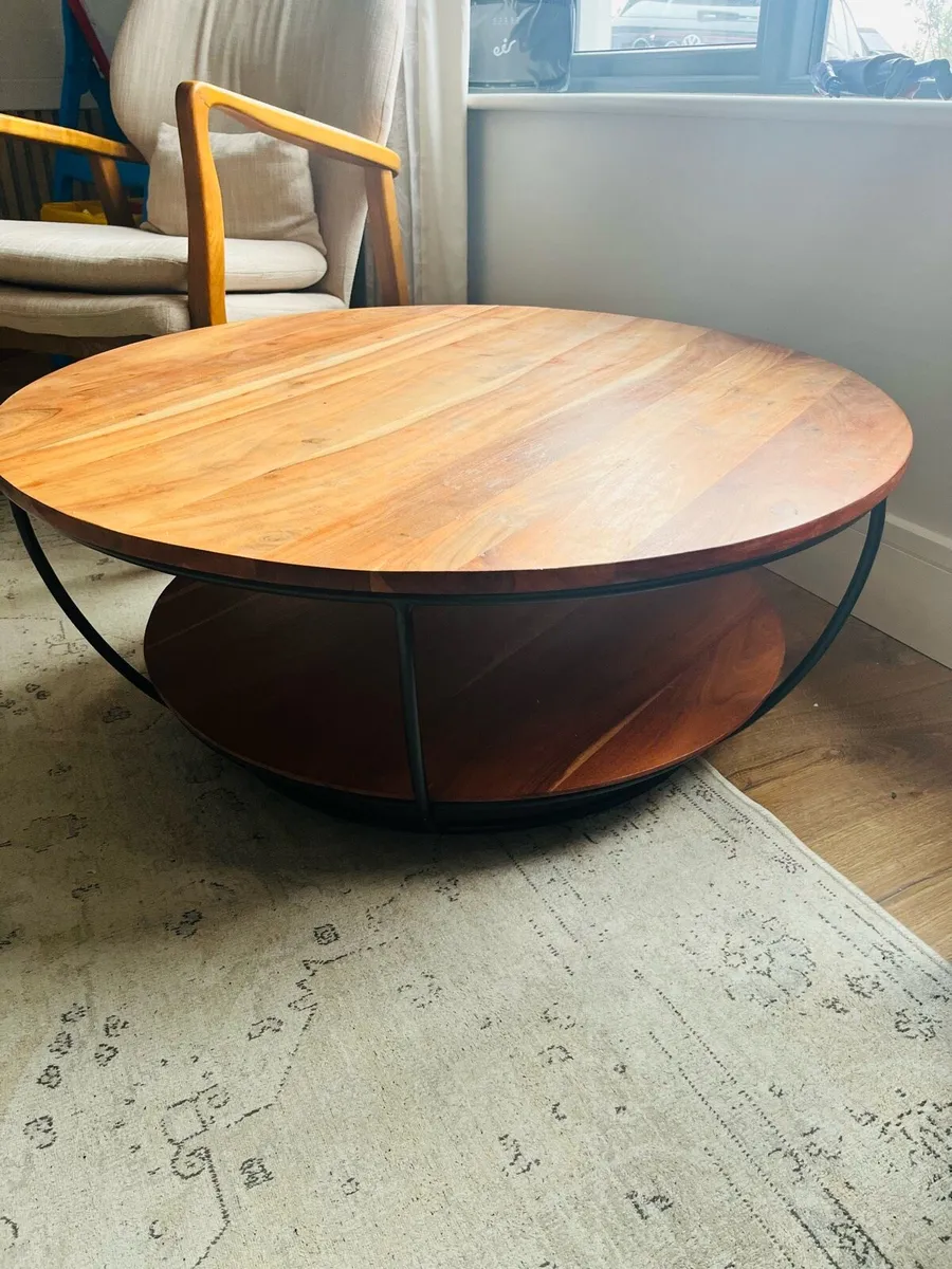 Wooden Coffee Table 90 CM Diameter - Image 2