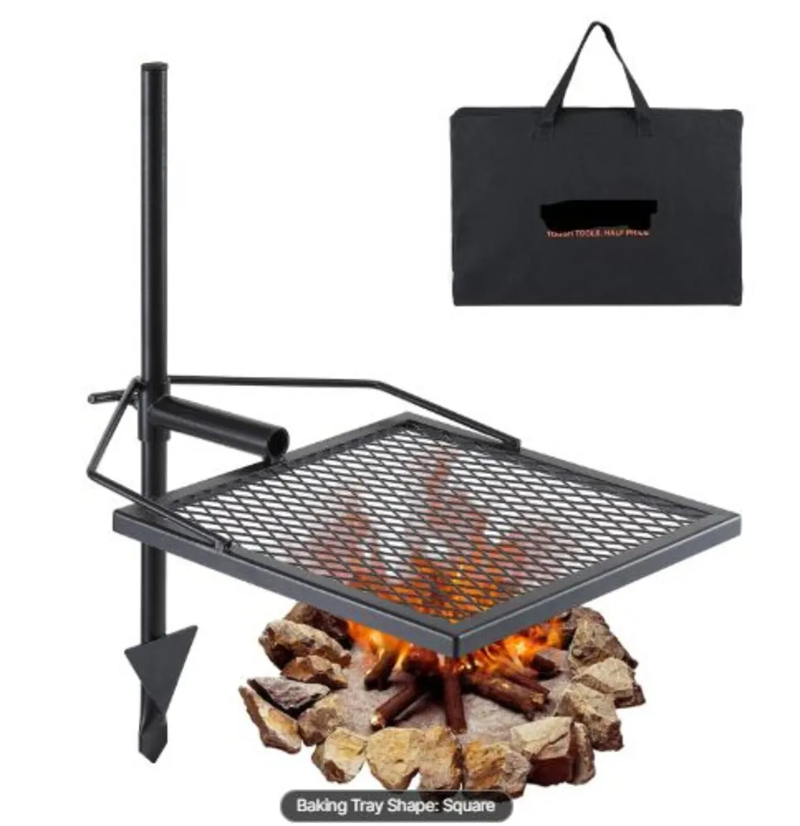 Swivel Campfire Grill Heavy Duty Steel Open Fire - Image 1