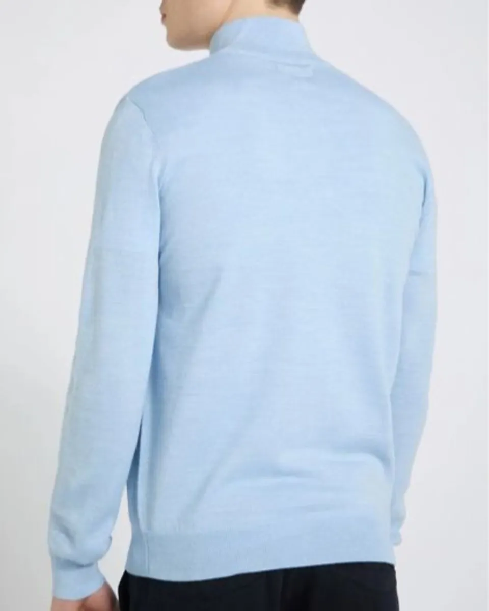 NEW Merino Blend Quarter Zip Jumper: Large - Image 4