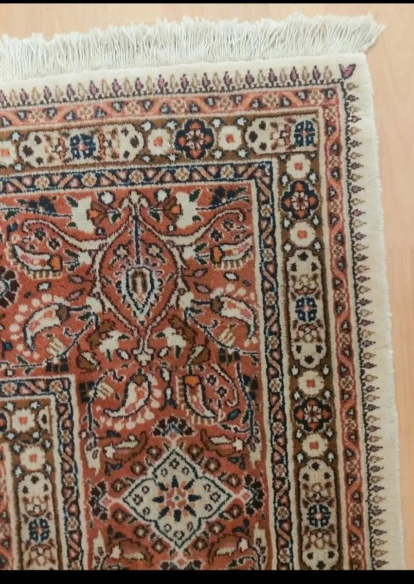 Large Squarish Perser Moud Hand Knotted Rug - Image 3