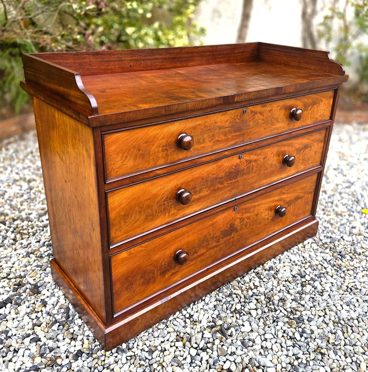 Victorian Gallery Back Chest- Circa 1860 - Image 2