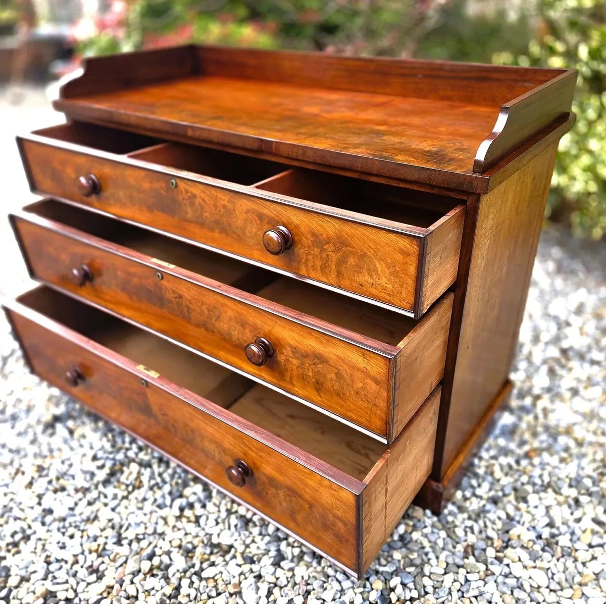 Victorian Gallery Back Chest- Circa 1860 - Image 4