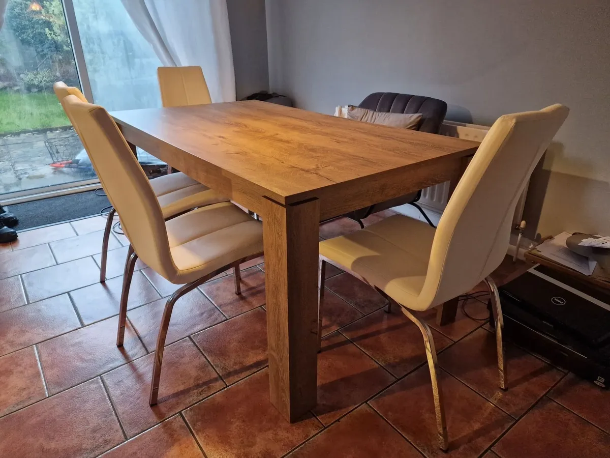 Dining table+4 chairs set - Image 1