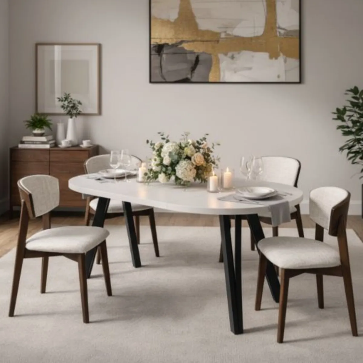 Marco Modern Extendable Round Dining Table 100-140 - Image 4