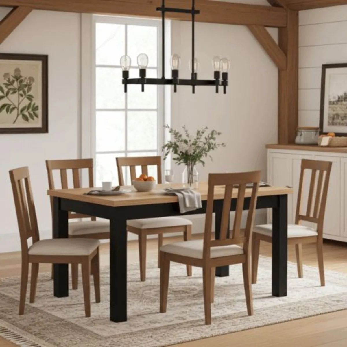 WotanExtend Black Oak Dining Table up to140CM - Image 1