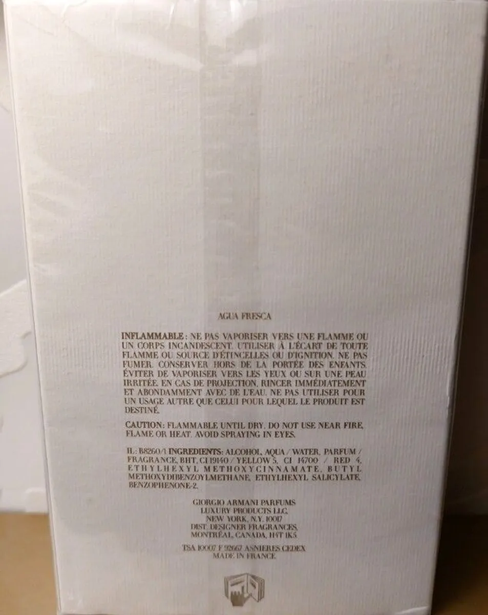 Giorgio Armani "Sensi" White Notes Eau Fraiche 75ml - Image 2