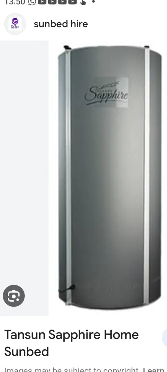 Tansun sapphire stand up sunbed  
24 x 160w  bulbs - Image 1