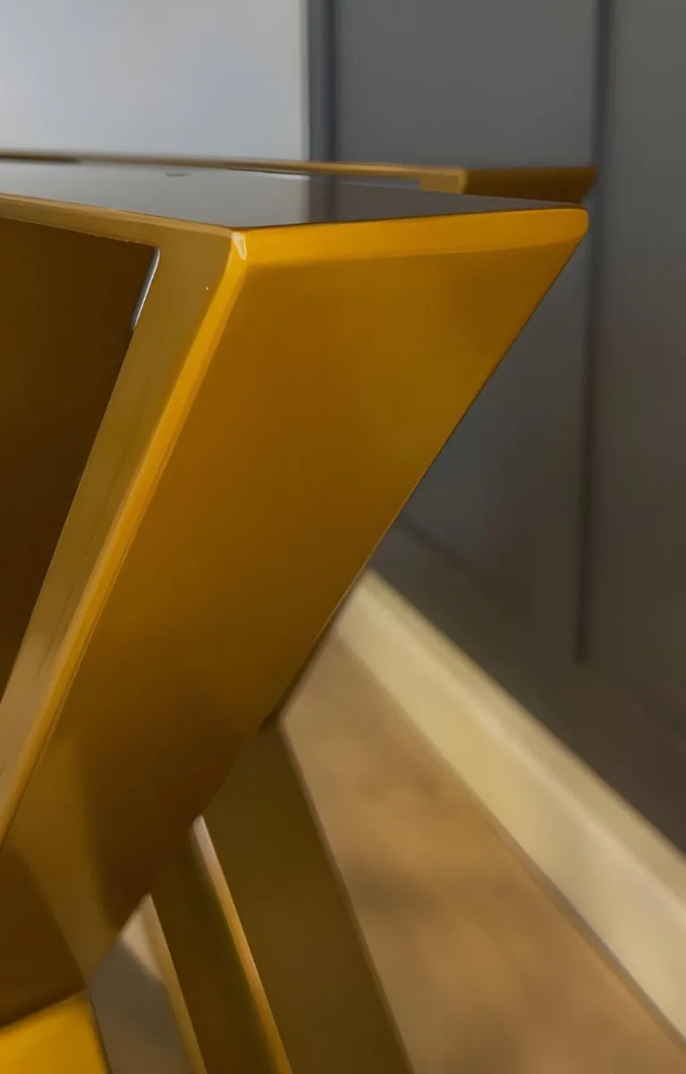 Set of 2 Gold Steel/Metal Table Legs - Image 4