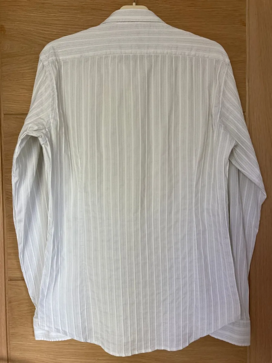 Ted Baker Men's Shirt White Grey Dots size 4 - Image 3