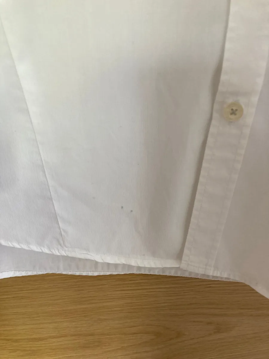 Ted Baker Men's Shirt White Blue Collar size 4 - Image 2