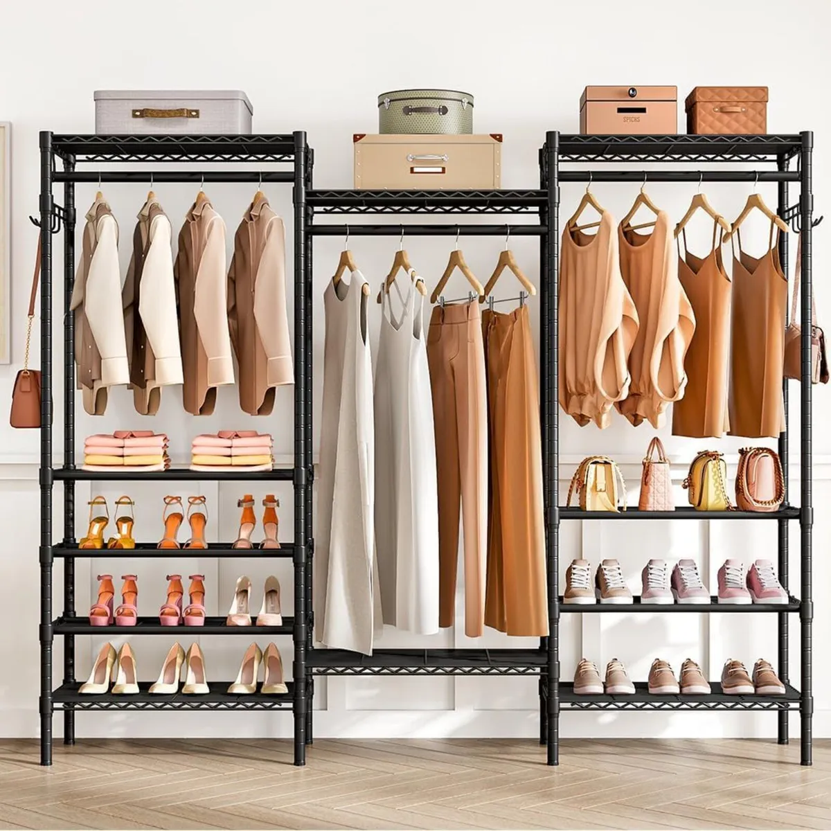 Heavy Duty Clothes Rails Free Standing Rail Coat - Image 2