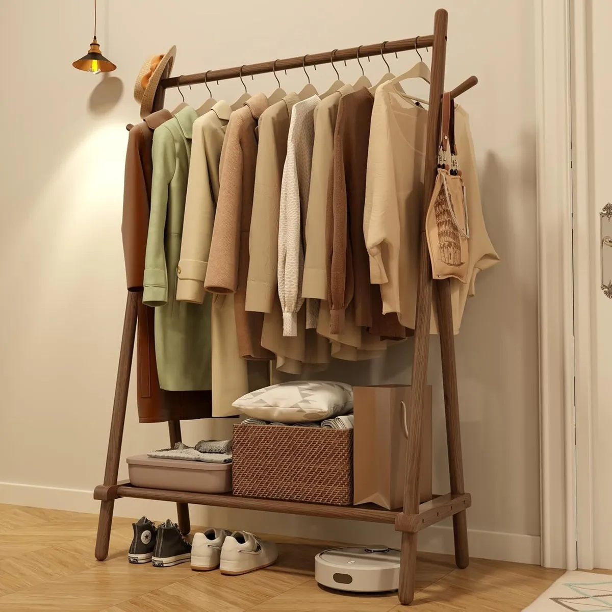 Clothes Rail Rack with Shelf and Hook Sturdy - Image 1
