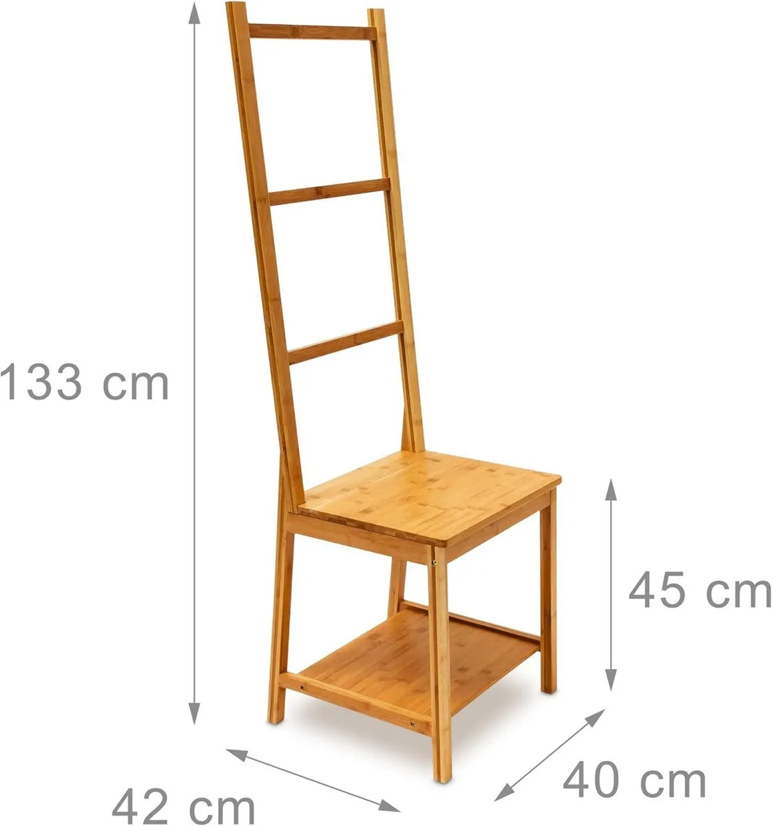 Free-Standing Bamboo Towel Holder 40 x 105 27 cm - Image 3