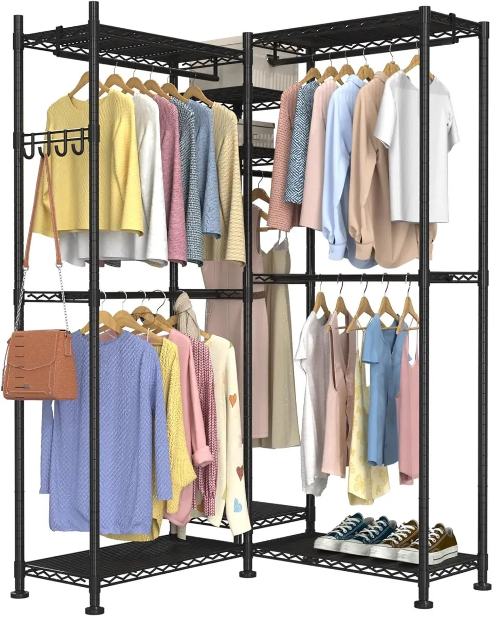 Clothes Rail Rack for Hanging Adjustable Closet - Image 1