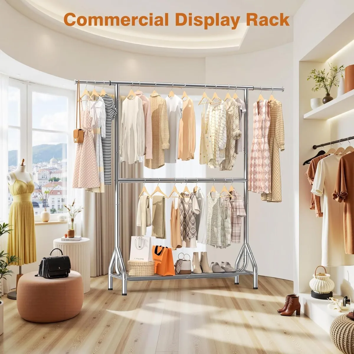 Double Clothes Rail Heavy Duty Load 280 Kg for - Image 2