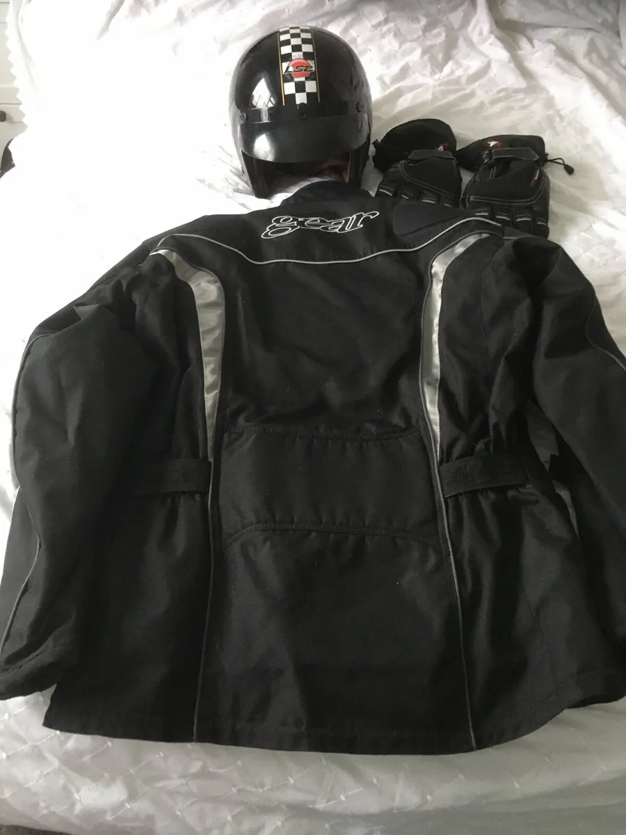 Biker Jacket, Helmet, Gloves - Image 2