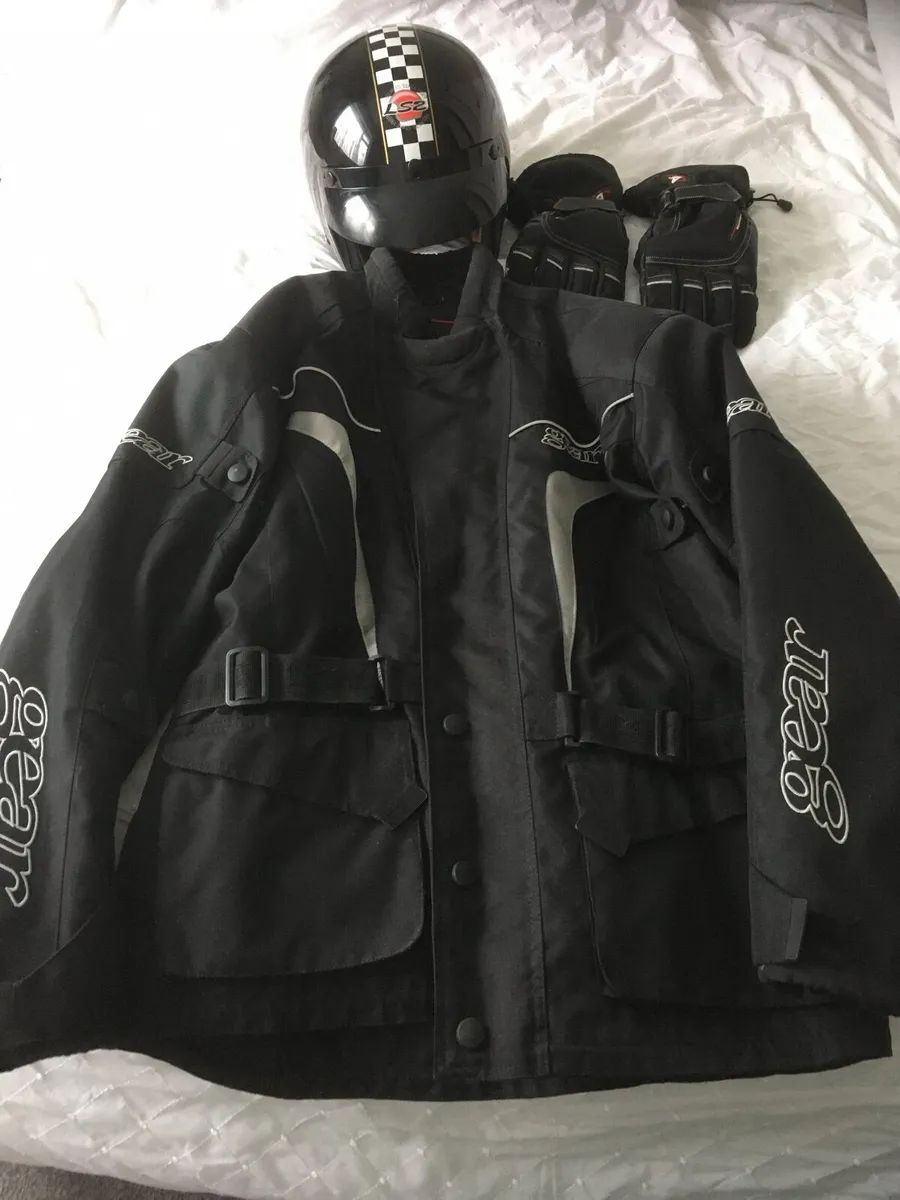 Biker Jacket, Helmet, Gloves - Image 1