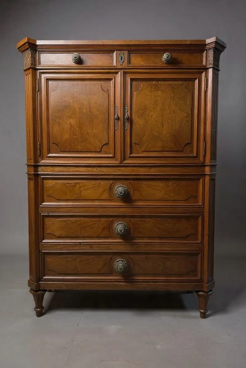FLASH SALE! Was 760 Now 650 ! Fine Vintage Karges Solid Walnut Commode on Chest - Image 1