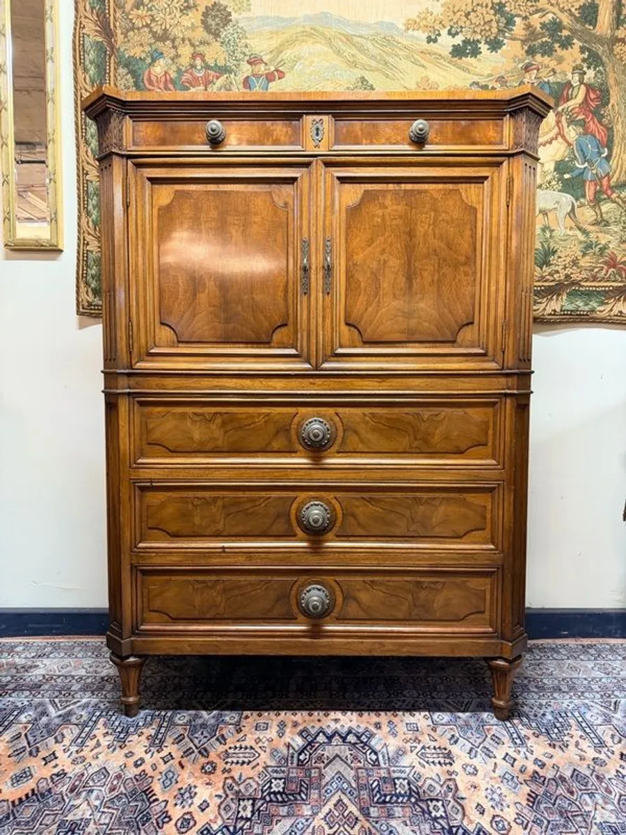 FLASH SALE! Was 760 Now 650 ! Fine Vintage Karges Solid Walnut Commode on Chest - Image 2