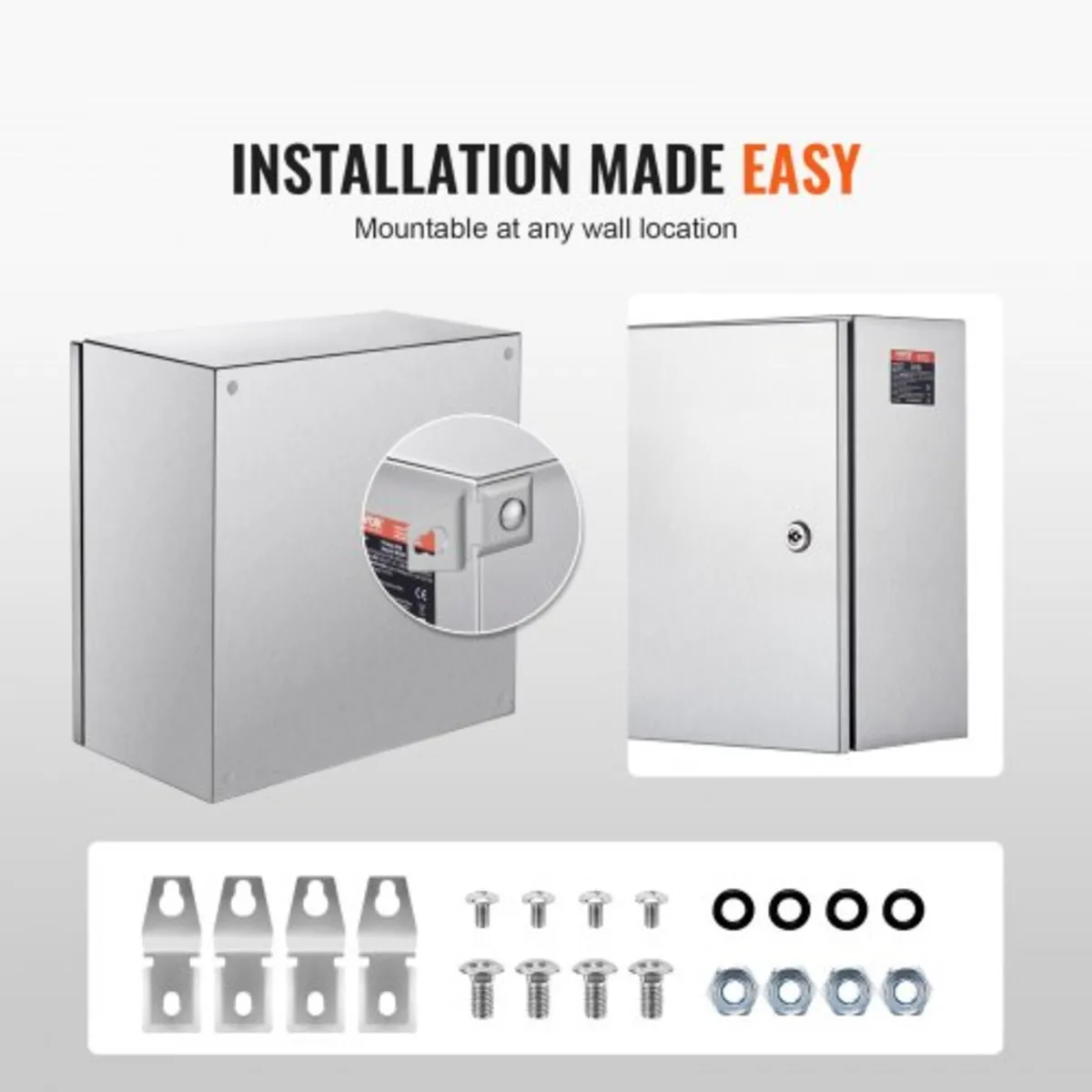 NEMA Stainless Steel Enclosure, 300 x 300 x 200 mm - Image 4