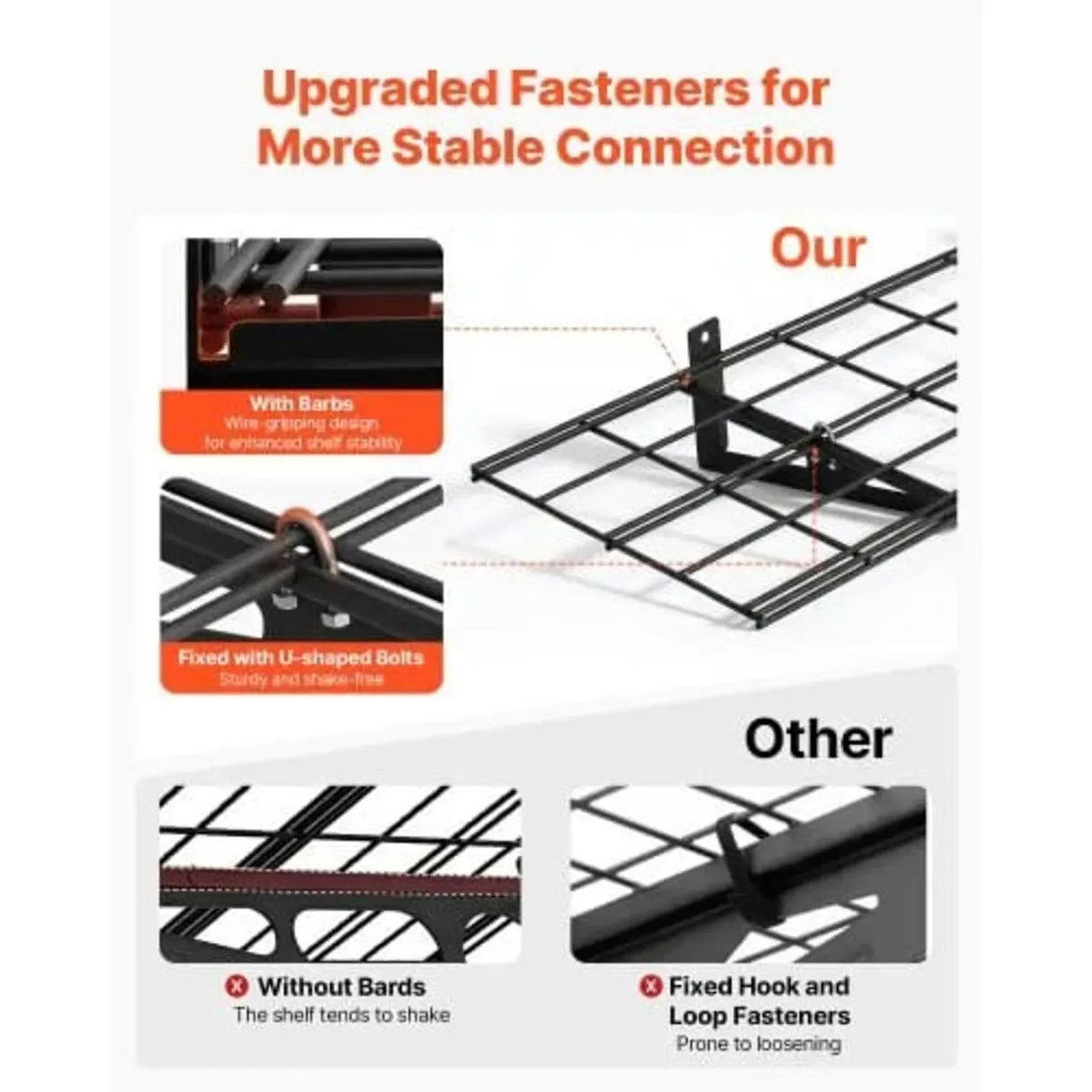 2-Tier Heavy Duty Wall Garage Shelving, 4 Pack 305 - Image 4