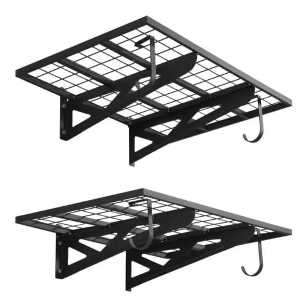 2-Tier Heavy Duty Wall Garage Shelving, 610 x 914 - Image 1