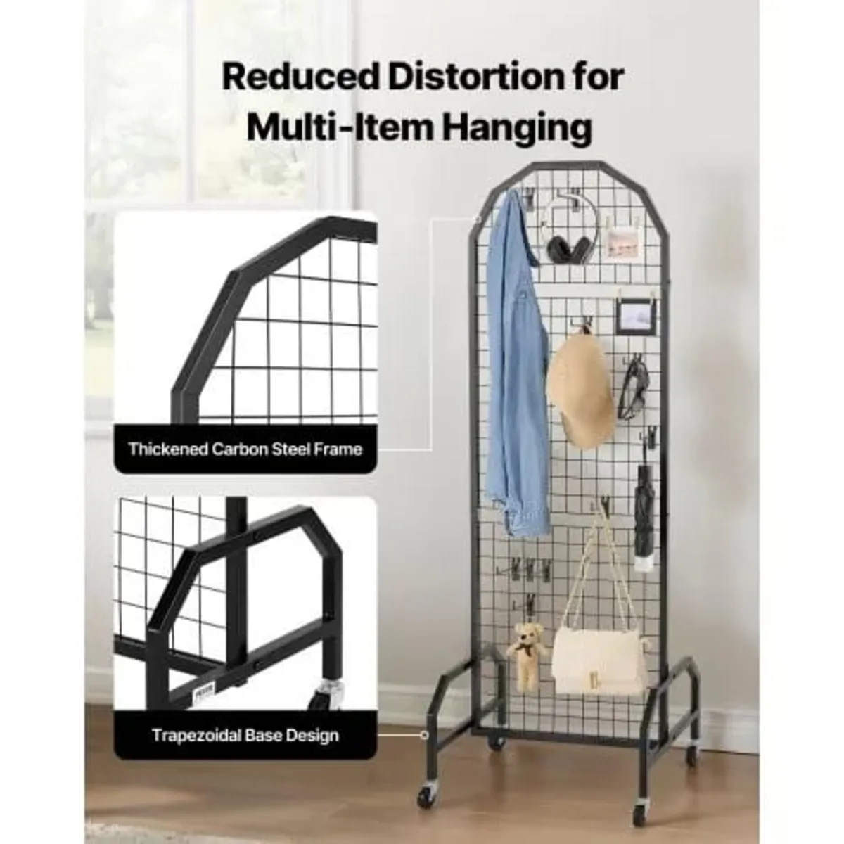 2 Packs Grid Wall Panels, 600 x 1640mm Wire Grid P - Image 3