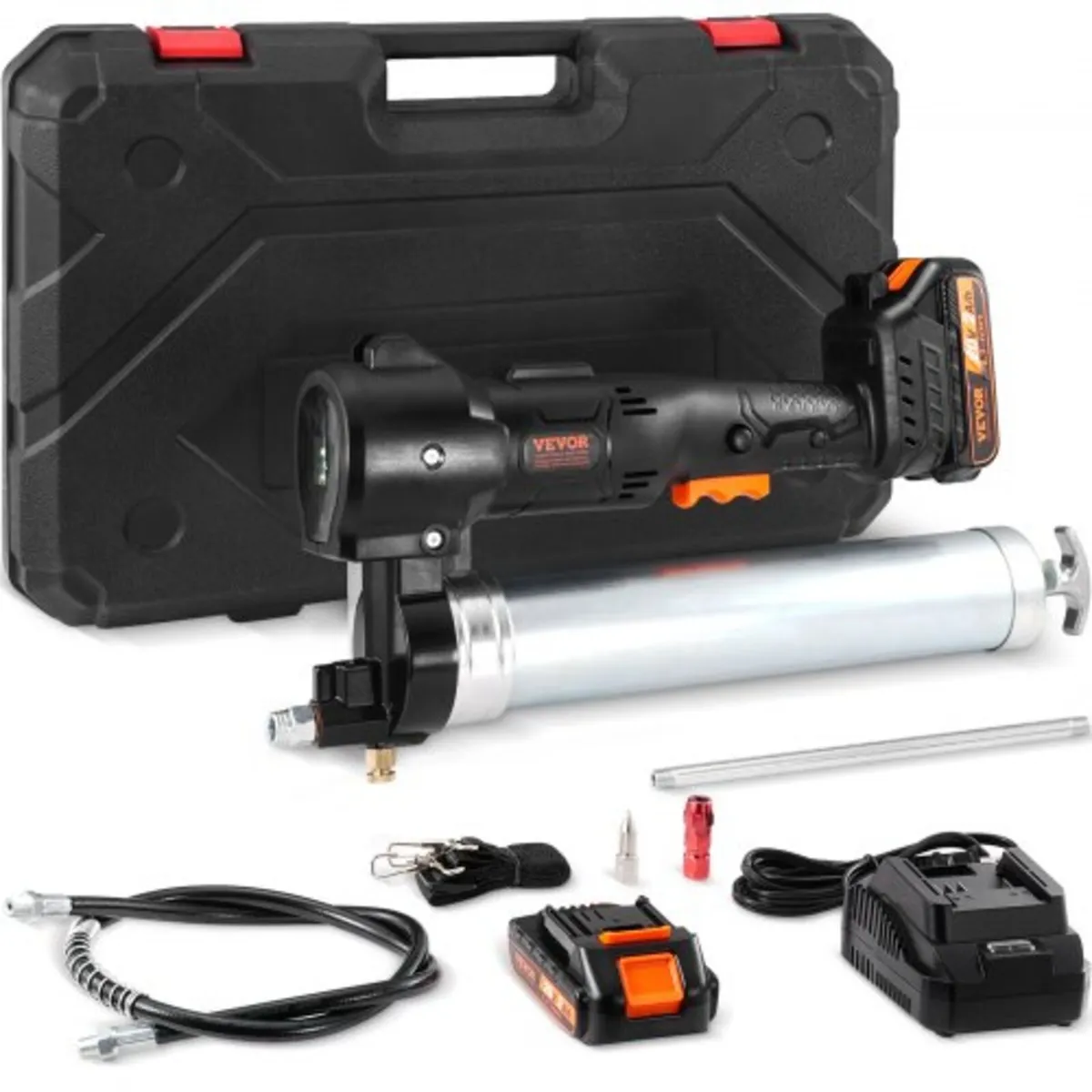 Cordless Grease Gun, 20-Volt, 10,000 PSI, 39" Long - Image 1