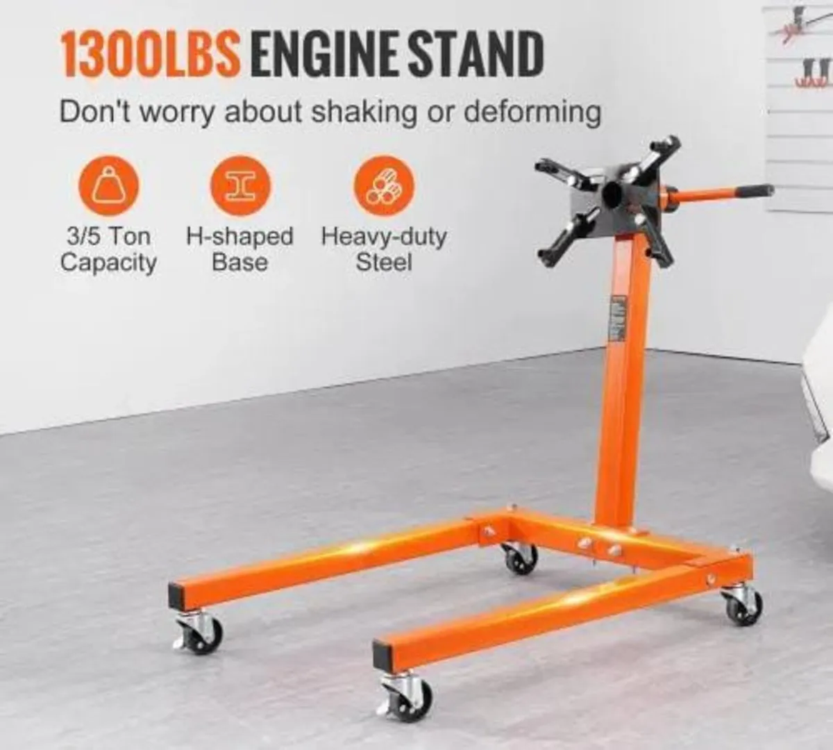 Engine Stand, 1300 LBS Rotating Engine Stand with - Image 3