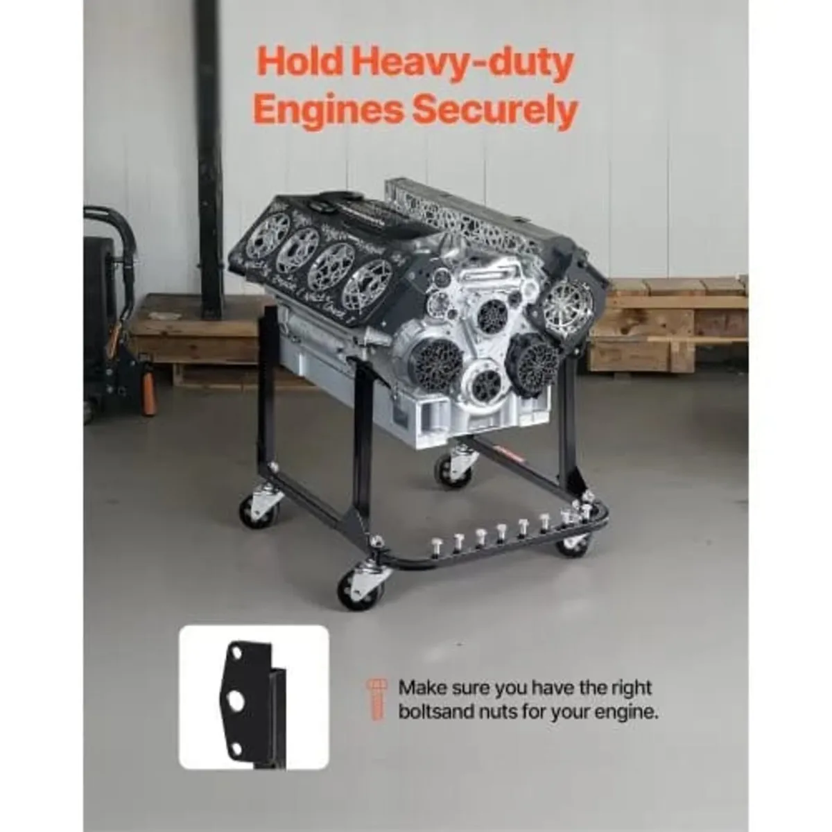 Engine Stand, 750 LBS (340 KG) Load Capacity Engin - Image 3