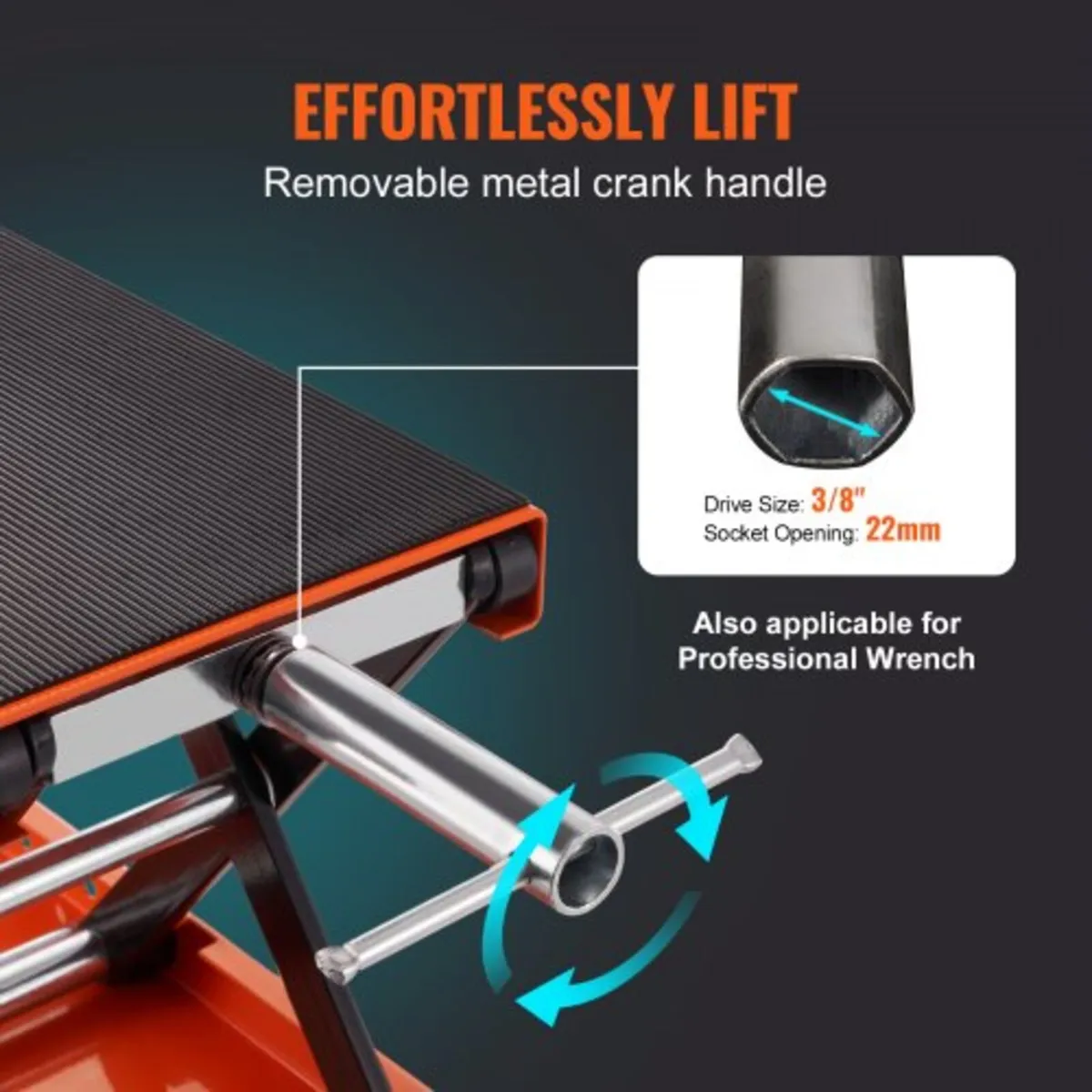Motorcycle Scissor Jack Lift 499.5 kg Wide Deck Ho - Image 2