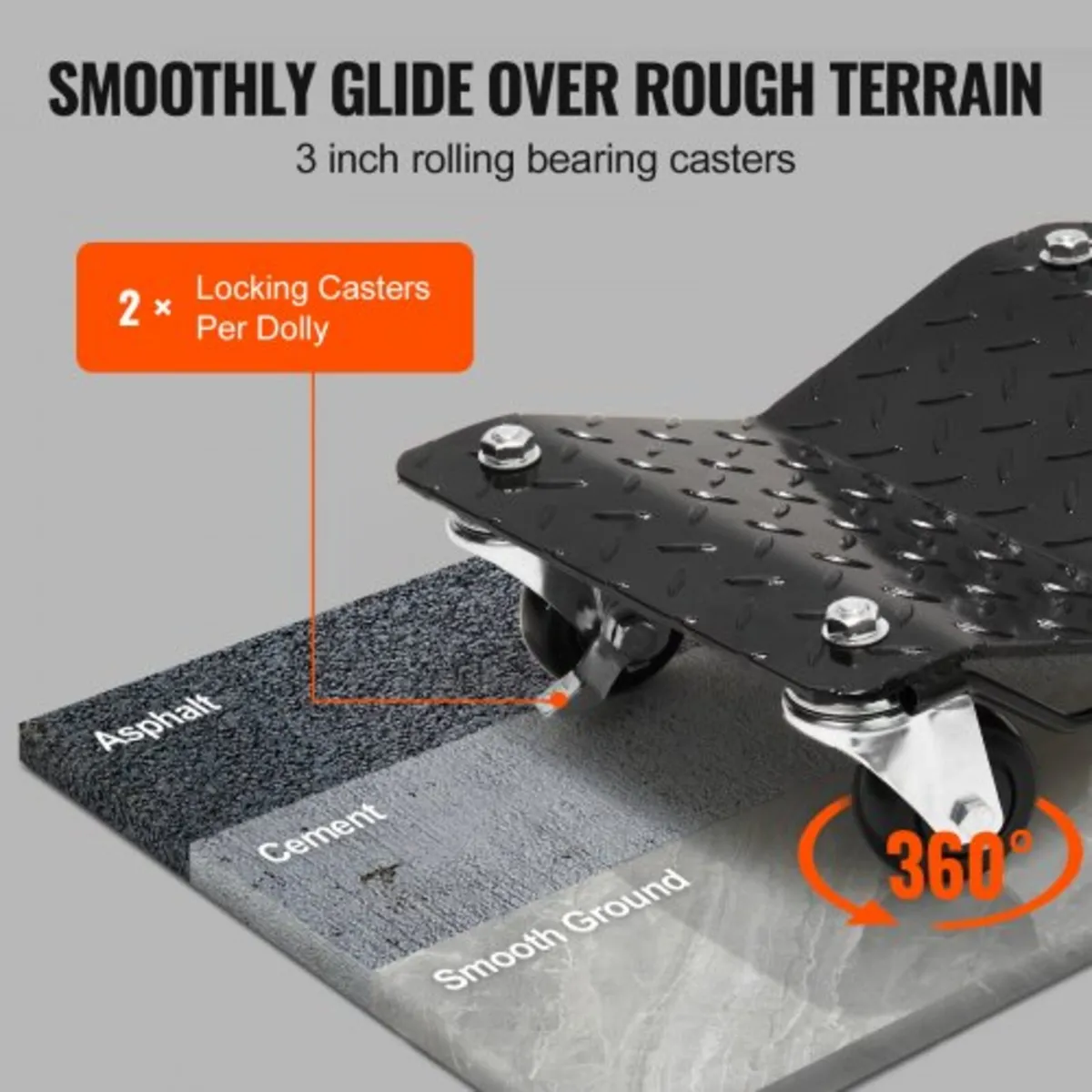 Car Dolly Wheel Tire Dolly 4 PCS Heavy Duty Skate - Image 3